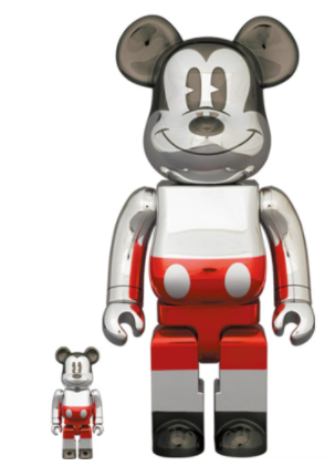 Bearbrick x Disney x Hajime Sorayama Future Mickey Mouse 100% & 400% Set
