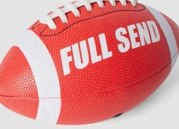 Full Send Logo Mini Football Red