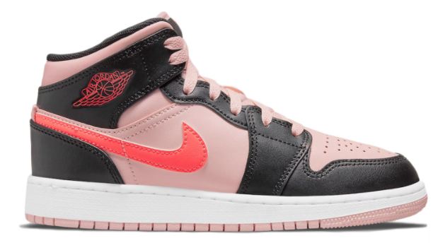 Jordan 1 Mid Black Pink Crimson