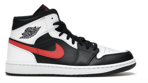 Jordan 1 Mid Black Chile Red White