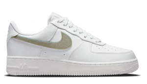 Nike Air Force 1 Low White Gold Glitter Swoosh (W)