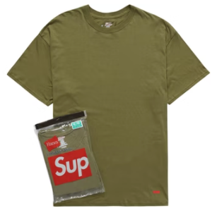Supreme Hanes Tagless Tees (2 Pack) Olive