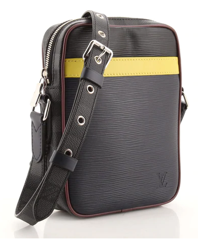 Louis Vuitton Danube Handbag Epi Leather and Damier Graphite Slim