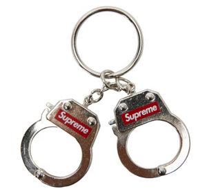 Supreme Handcuffs Keychain Silver