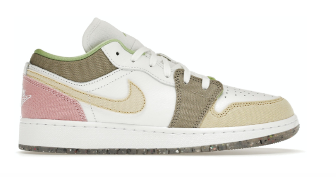 Jordan 1 Low Pastel Grind Vivid Green (GS)