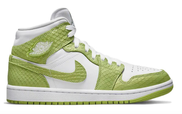 Jordan 1 Mid Green Python (W)