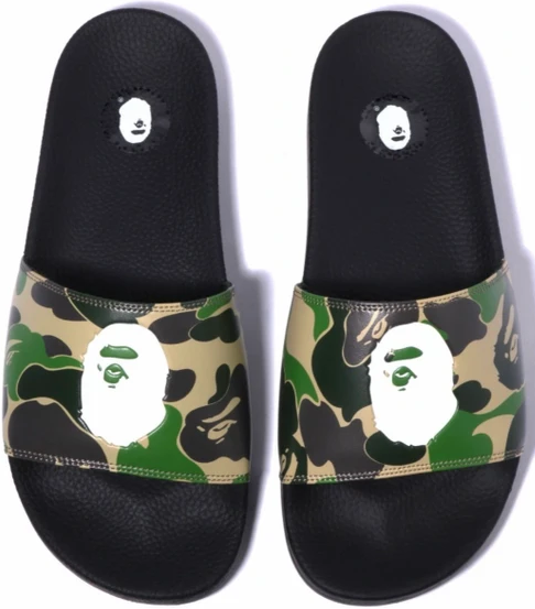 BAPE ABC CAMO SLIDE SANDALS