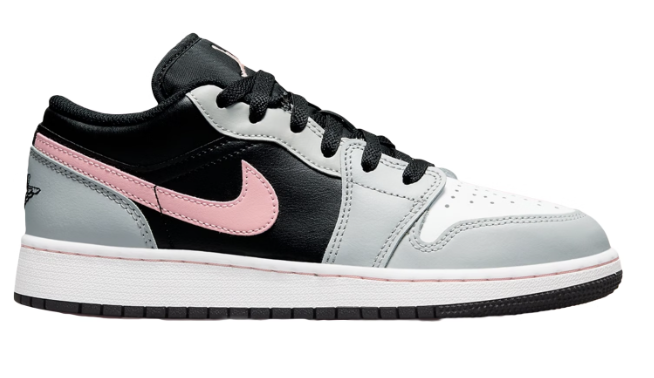 Jordan 1 Low Black Grey Pink