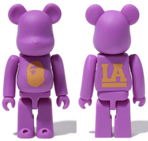 Los Angeles Exclusive 100% Bearbrick Purple/Gold