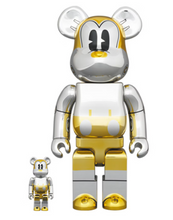 Load image into Gallery viewer, Bearbrick x Disney x Hajime Sorayama 2nd color Mickey Mouse 100% &amp; 400% Set
