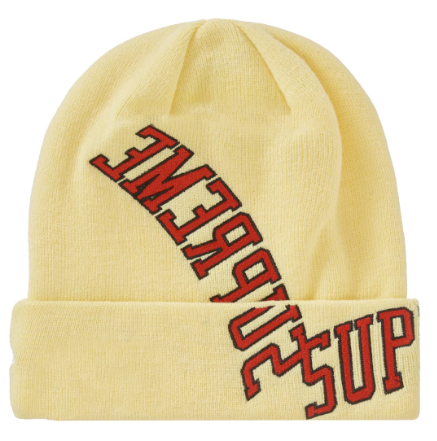 Supreme New Era Multi Arc Beanie Pale Yellow