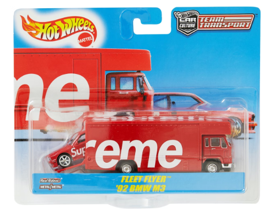 Supreme Hot Wheels Fleet Flyer + 1992 BMW M3 Red