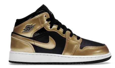 Jordan 1 Mid SE Metallic Gold Black