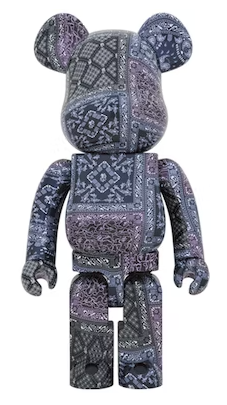 Bearbrick x BAPE Black Bandana 1000%