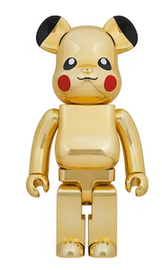 Bearbrick Pikachu Gold Chrome