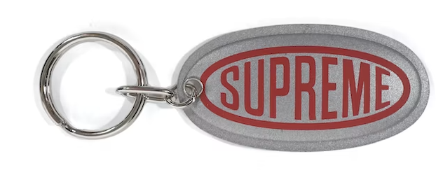 Supreme Reflective Keychain Silver