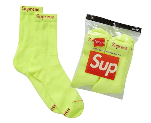 Supreme Hanes Flourescent Yellow
