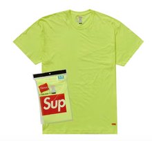 Load image into Gallery viewer, Supreme Hanes Flourescent Yellow
