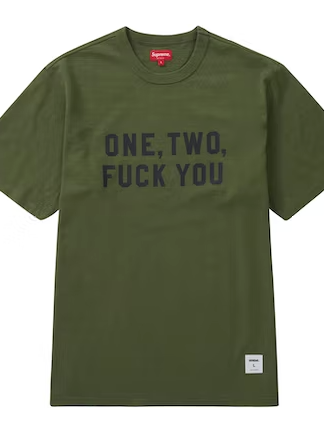 Supreme One Two Fuck You Tee