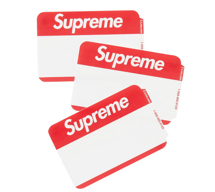 Supreme Name Tags