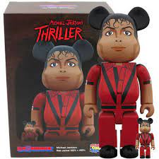 Bearbrick Michael Jackson Red Jacket Thriller or Zombie 100% & 400% Set Red