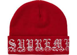 Supreme Old English Rhinestone Beanie