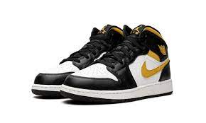 Jordan 1 Mid White Pollen Black
