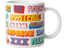 Supreme "Hysteric Glamour Ceramic Coffee Mug White"