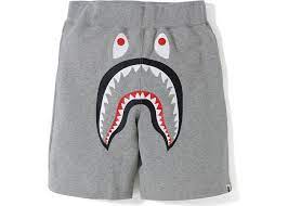 BAPE Shark Sweat Shorts Gray/Black