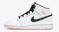 Air Jordan 1 Mid White Arctic Orange (GS)