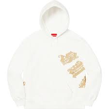 Supreme Old English Wrap Hooded Sweatshirt White