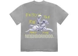 Travis Scott Cactus Jack x Neighborhood Carousel T-Shirt Grey