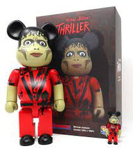 Load image into Gallery viewer, Bearbrick Michael Jackson Red Jacket Thriller or Zombie 100% &amp; 400% Set Red
